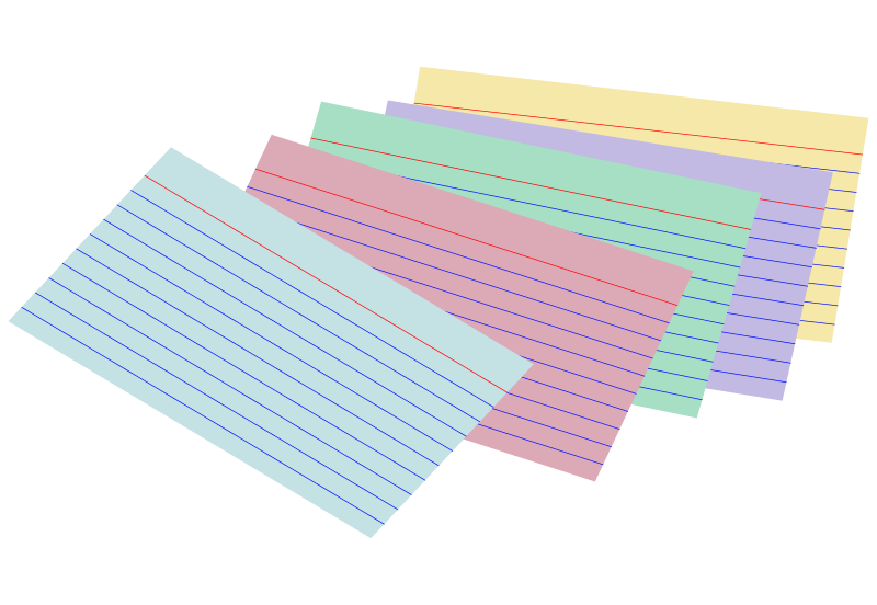 Colored Index Card Clipart / Index Card Image / Index Card Png / Colored  Index Cards -  Canada