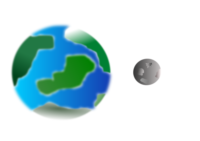 Planet with moon