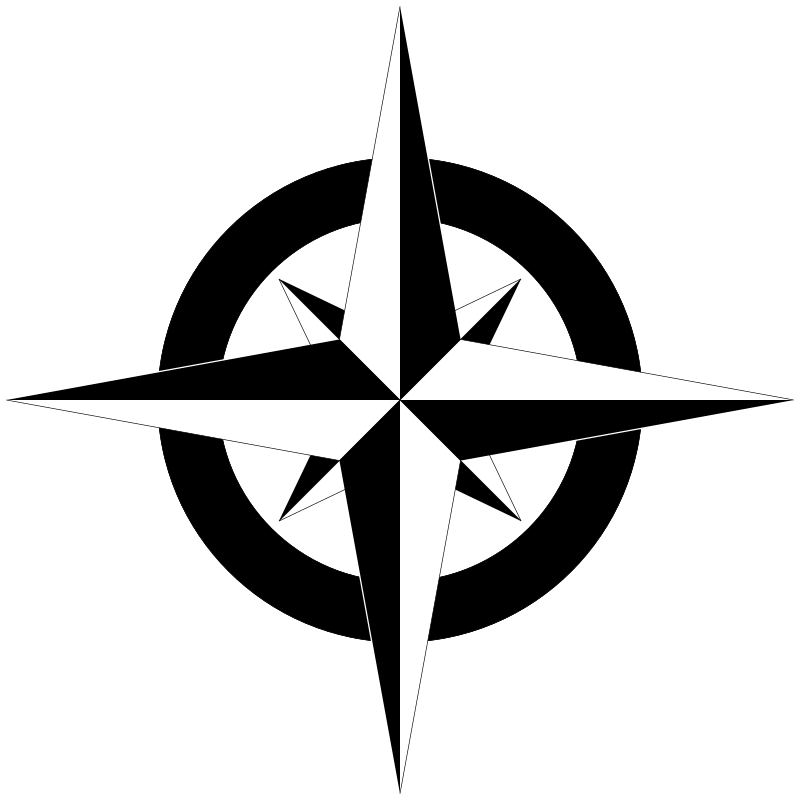 Compass Rose B&W