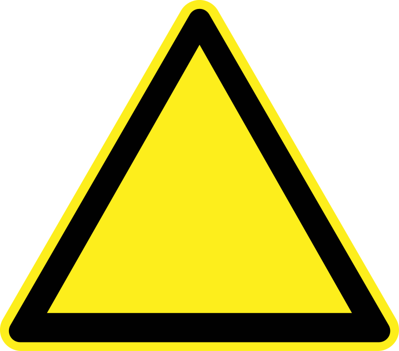 blank hazard sign
