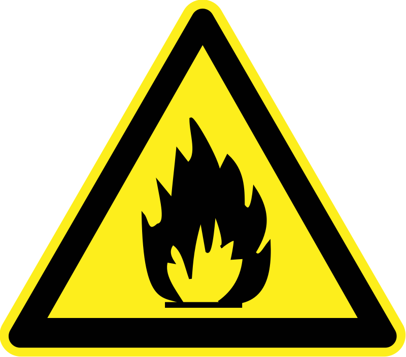 Fire Hazard Warning Sign