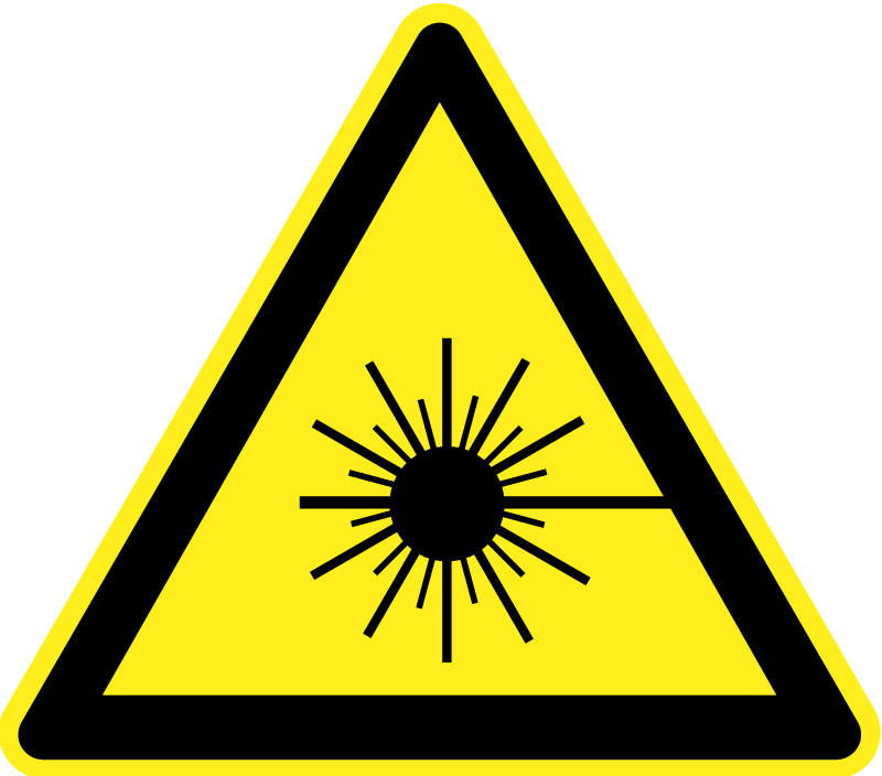 Laser Beam Warning Sign