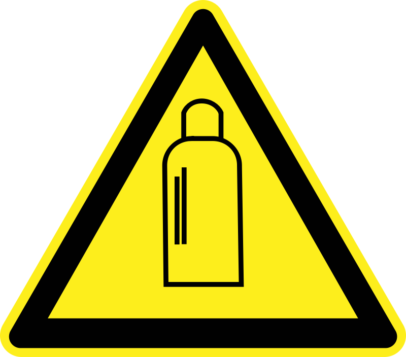 Gas Cylinders Warning Sign