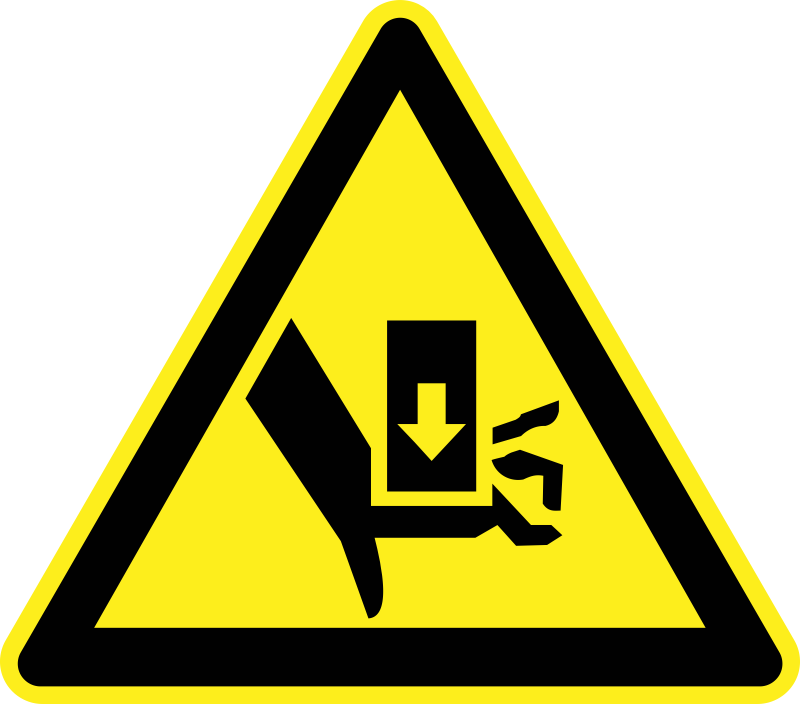 Crush Hazard  Warning  Sign  Openclipart