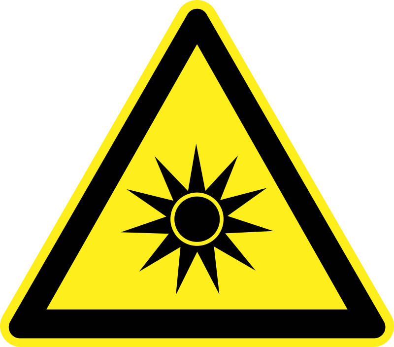 Optical Radiation Warning Sign