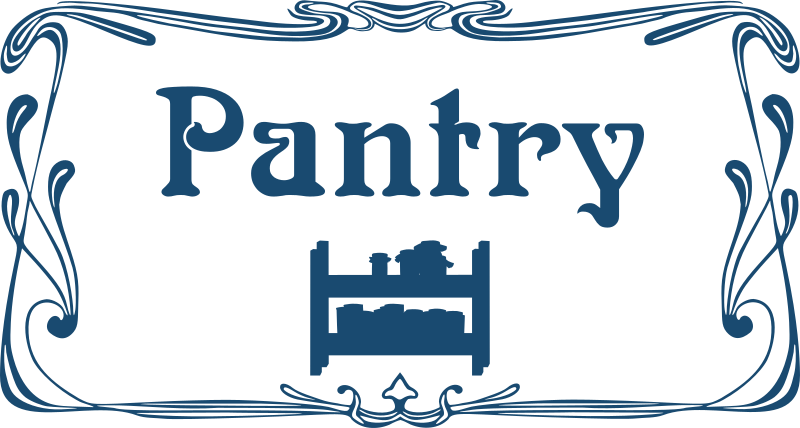 Pantry door sign