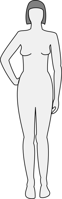 Female body silhouette - front