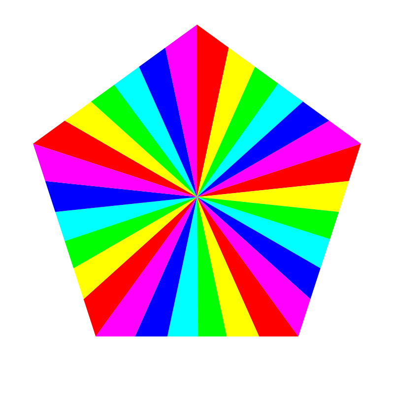 6 color pentagon