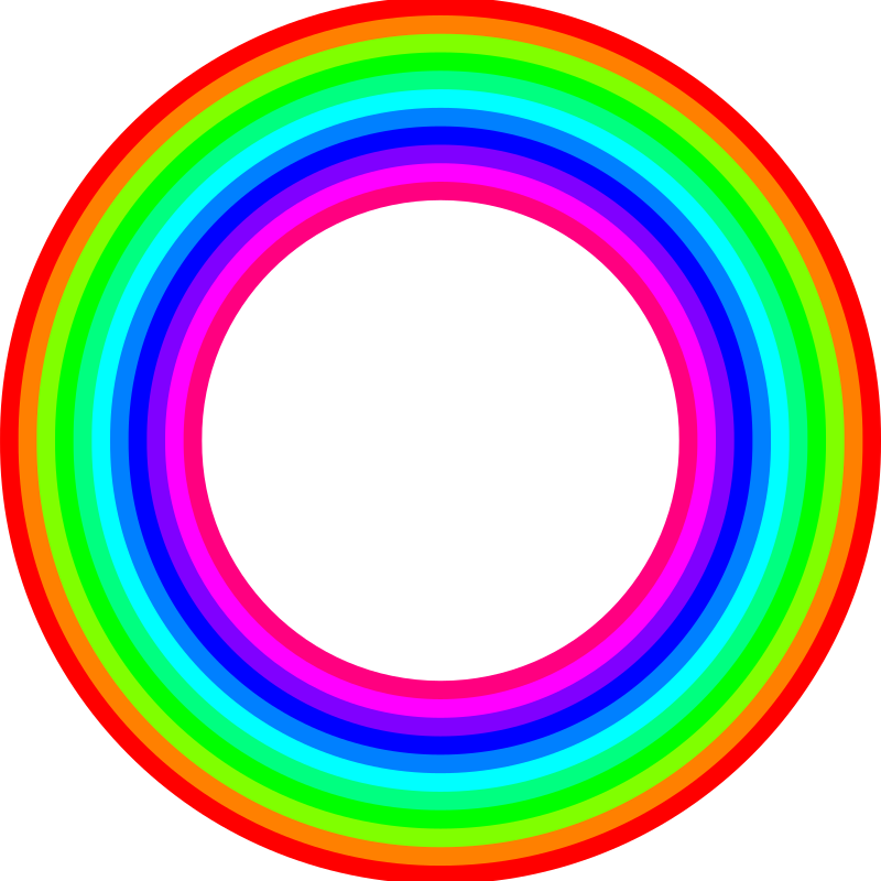 12 color rainbow donut