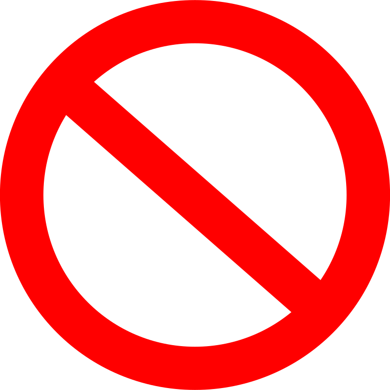 Panneau interdit / forbidden road sign basic - Openclipart