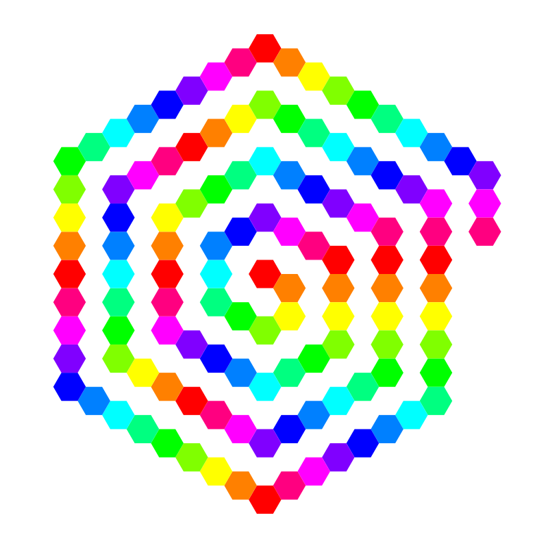 120 hexagon spiral