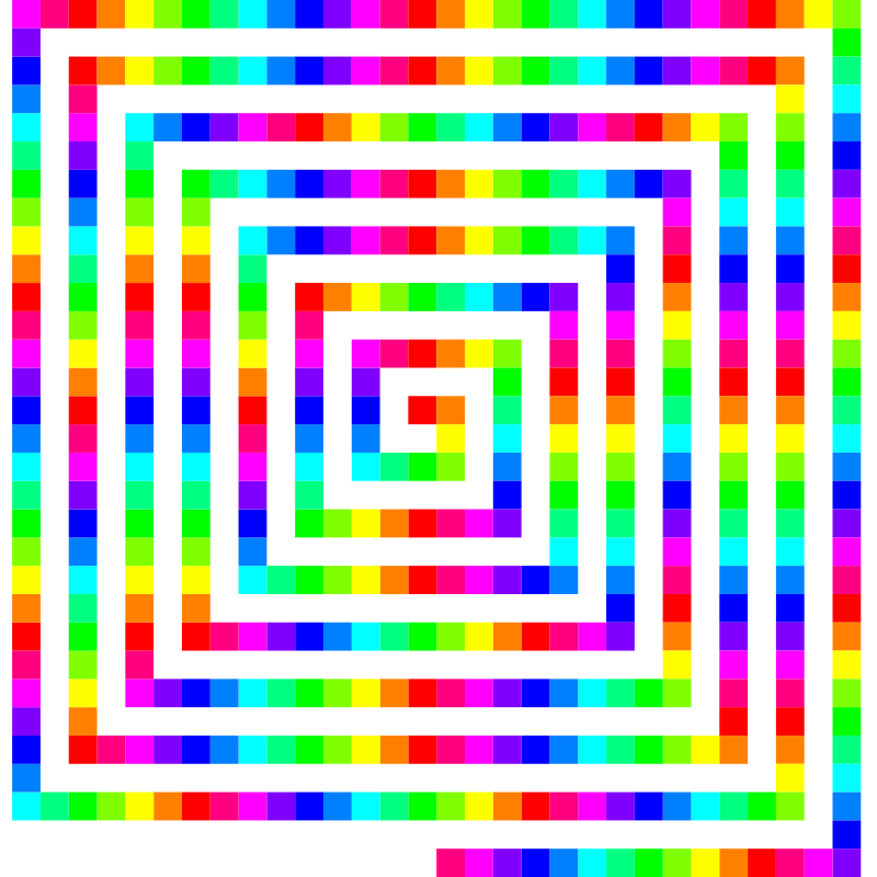 12 color 480 square spiral