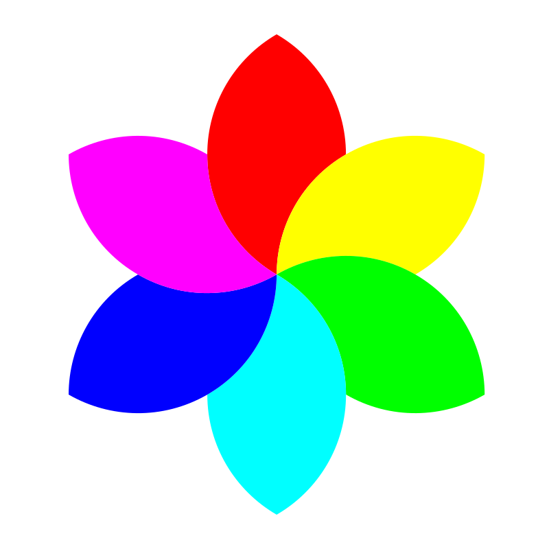 6 color football flower remix