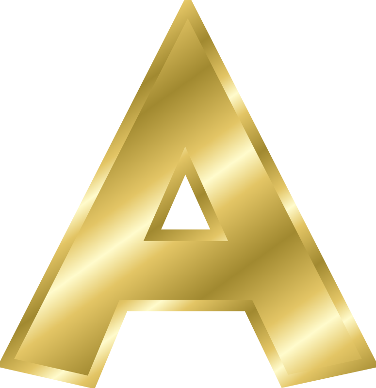 Effect Letters alphabet gold