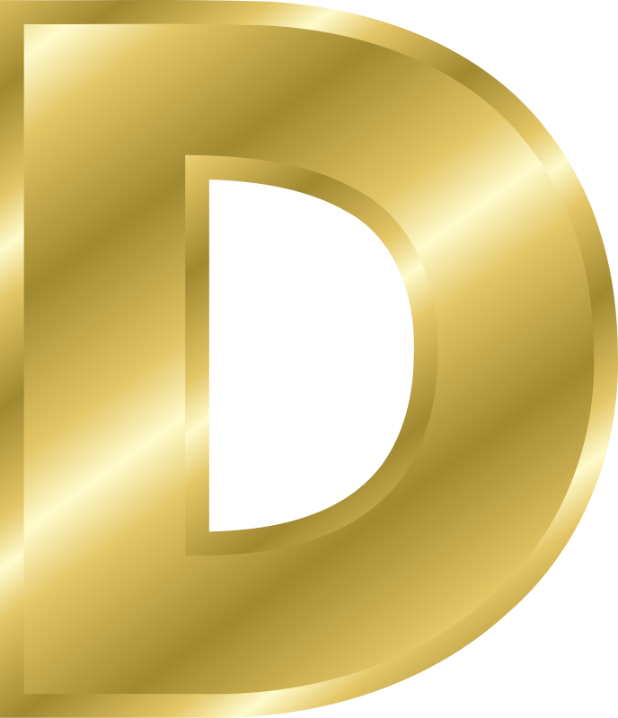 Effect Letters alphabet gold - Openclipart