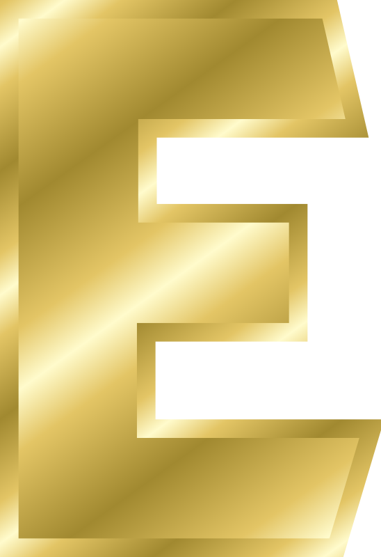 Effect Letters alphabet gold