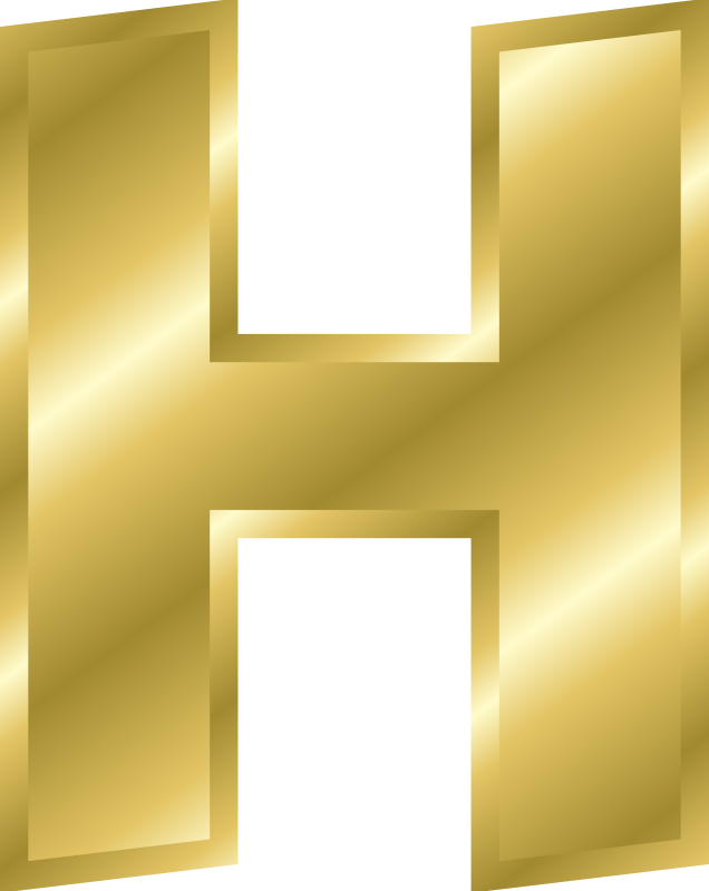 Effect Letters alphabet gold