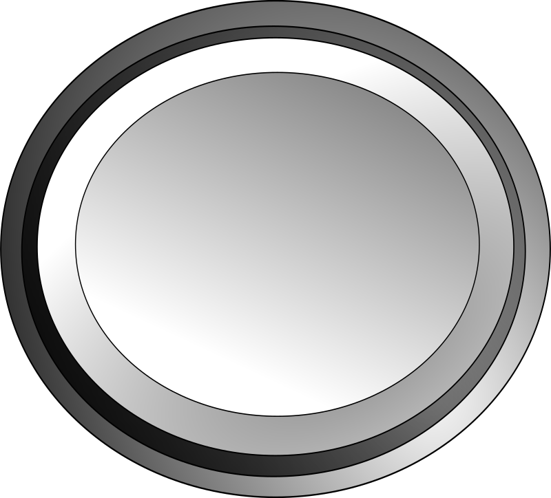 White circle button