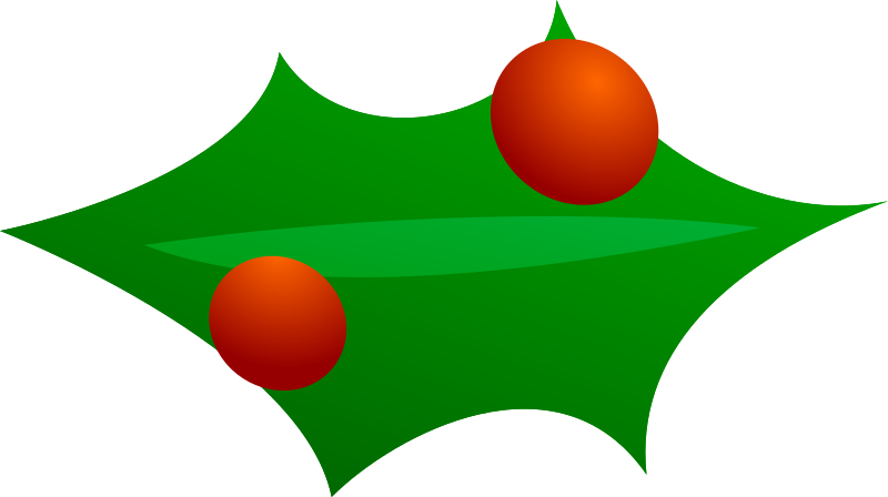 Christmas leaf decoration