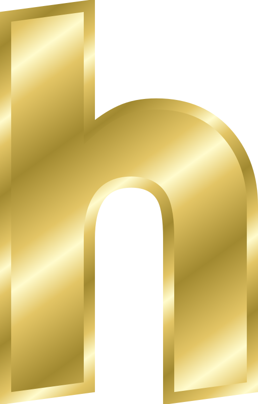 Effect Letters alphabet gold