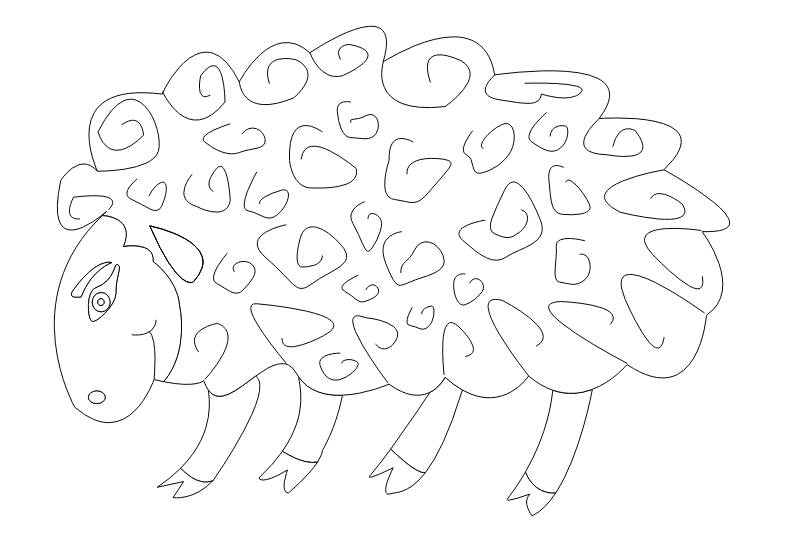 sheep vector coloring