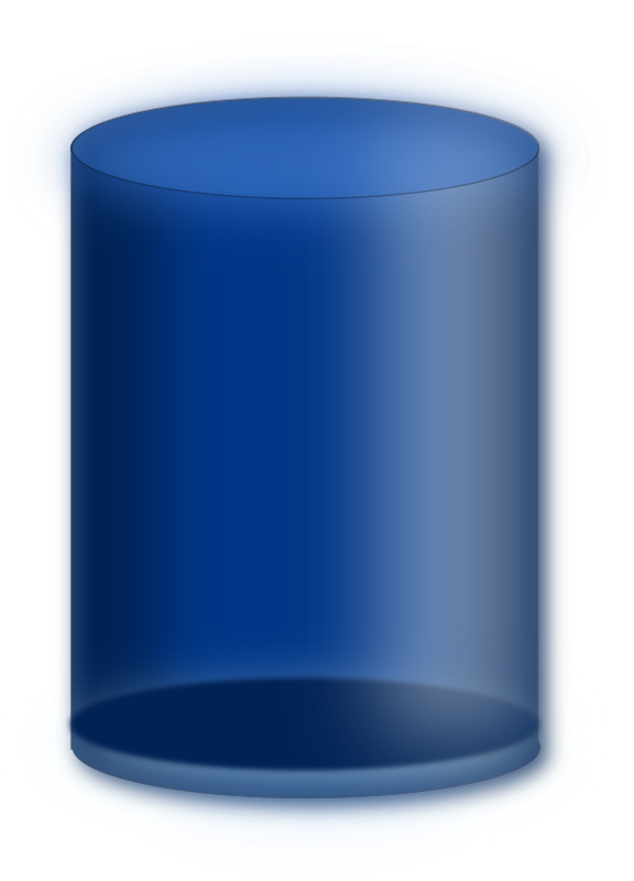 Blue cylinder