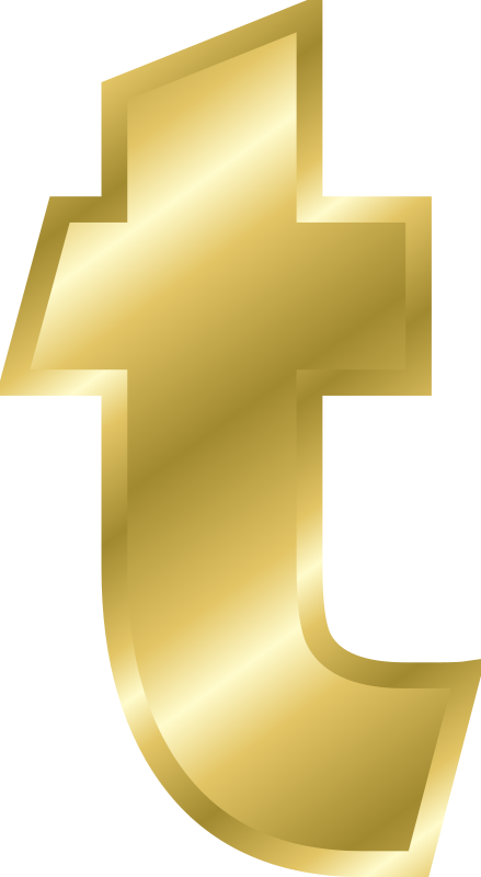 Effect Letters alphabet gold