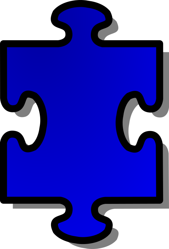 Blue Jigsaw piece 01