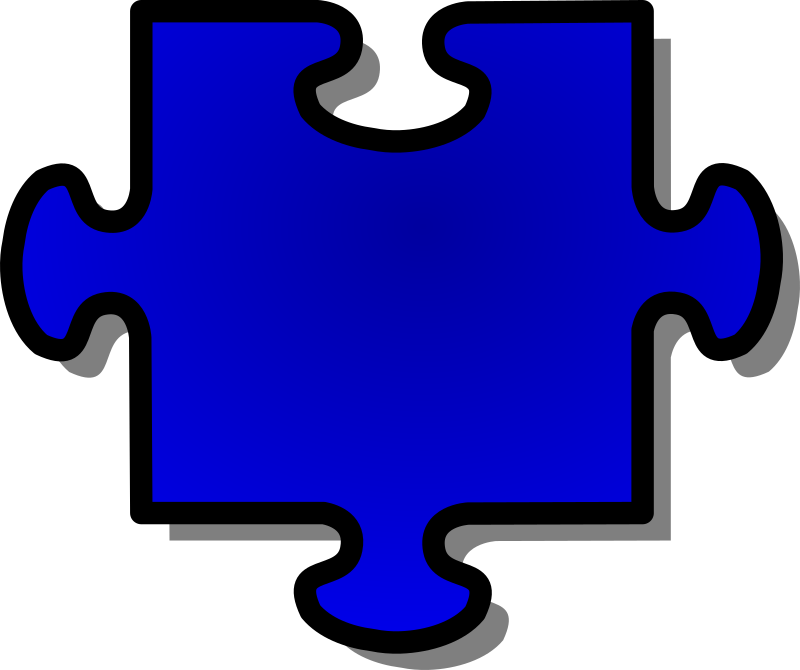 Blue Jigsaw piece 06