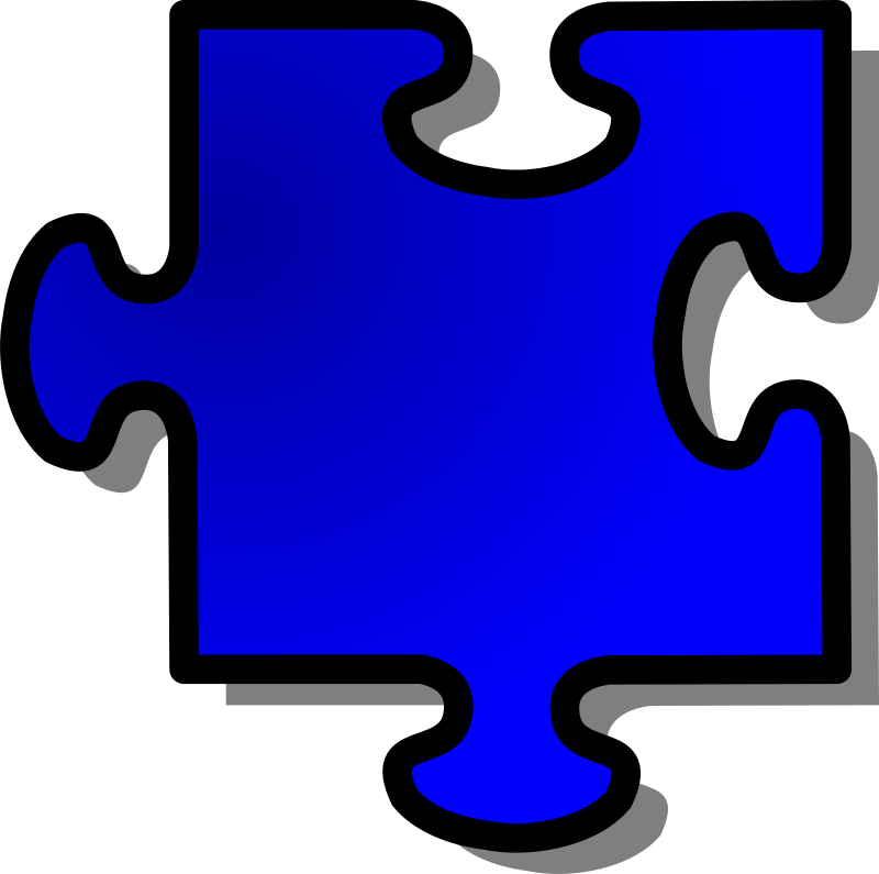 Blue Jigsaw piece 11