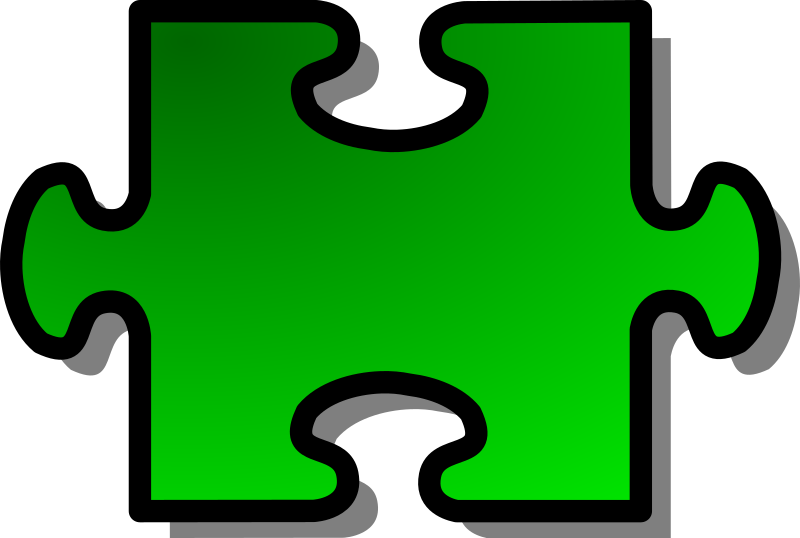 Green Jigsaw piece 02
