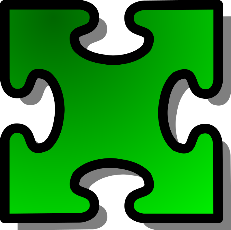 Green Jigsaw piece 03