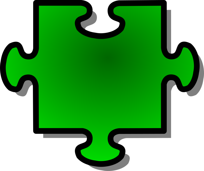 Green Jigsaw piece 06