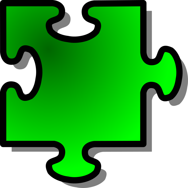 Green Jigsaw piece 10