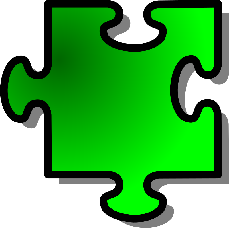 Green Jigsaw piece 11