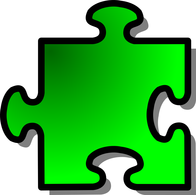 Green Jigsaw piece 12