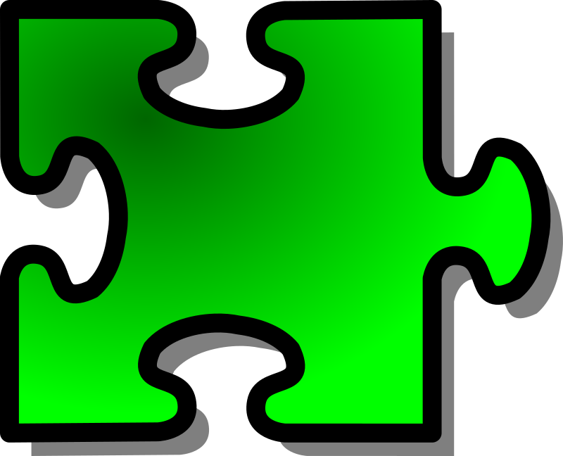 Green Jigsaw piece 14