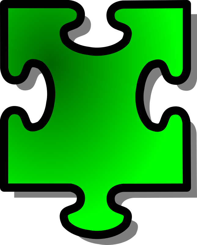 Green Jigsaw piece 15