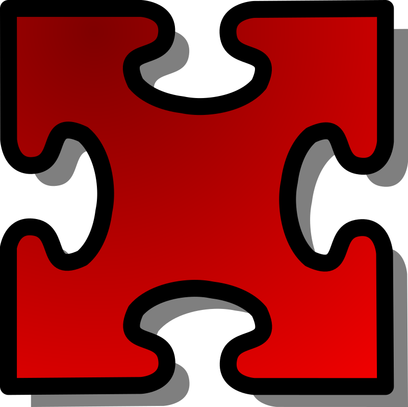 Red Jigsaw piece 03