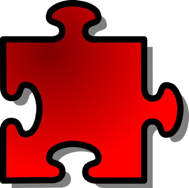 Red Jigsaw piece 09