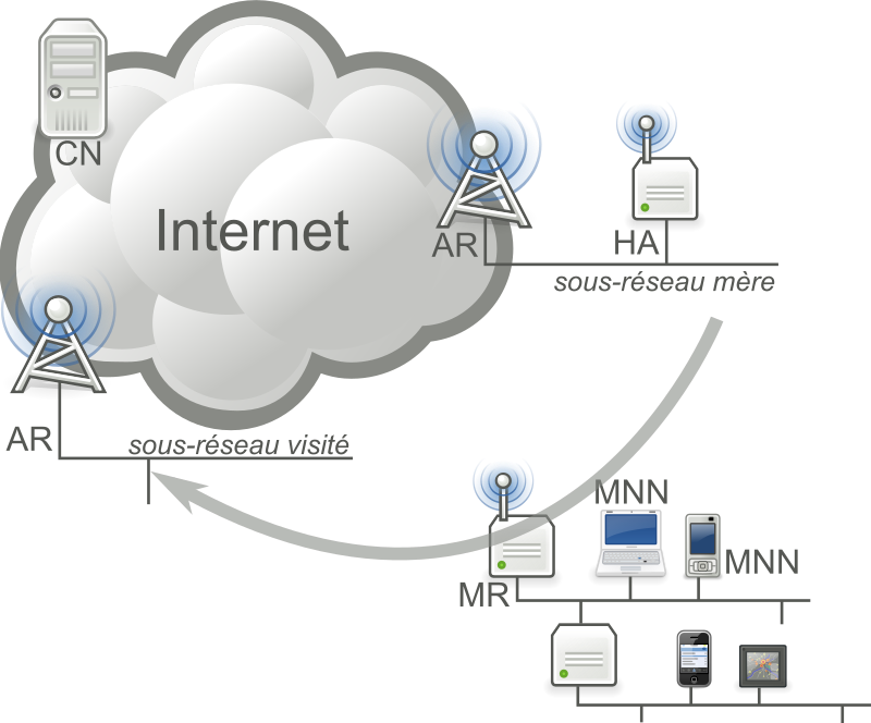 Network Mobility (NEMO) Basic Support Protocol figure