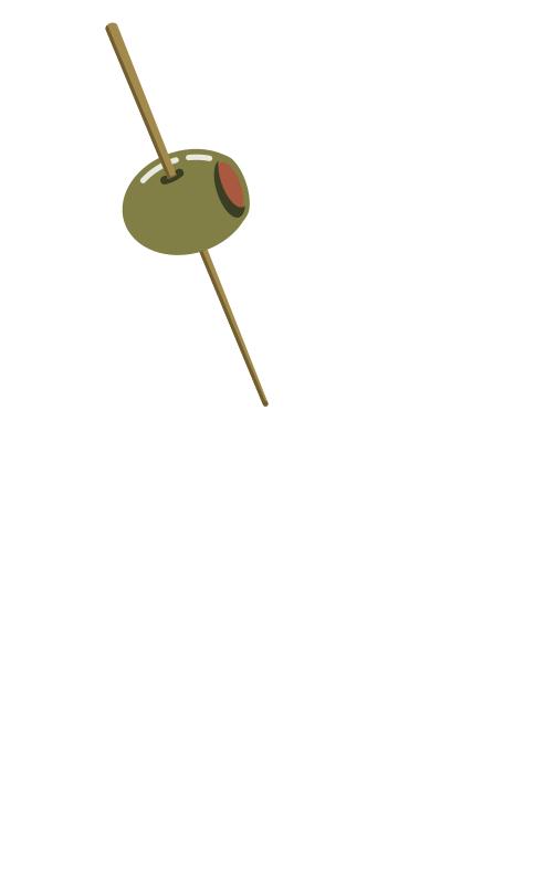 Olive on a toothpick