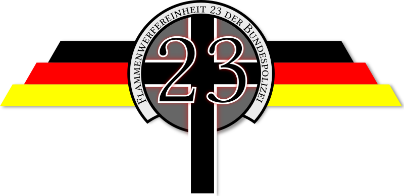 Flame Thrower Police Squad 23 Logo