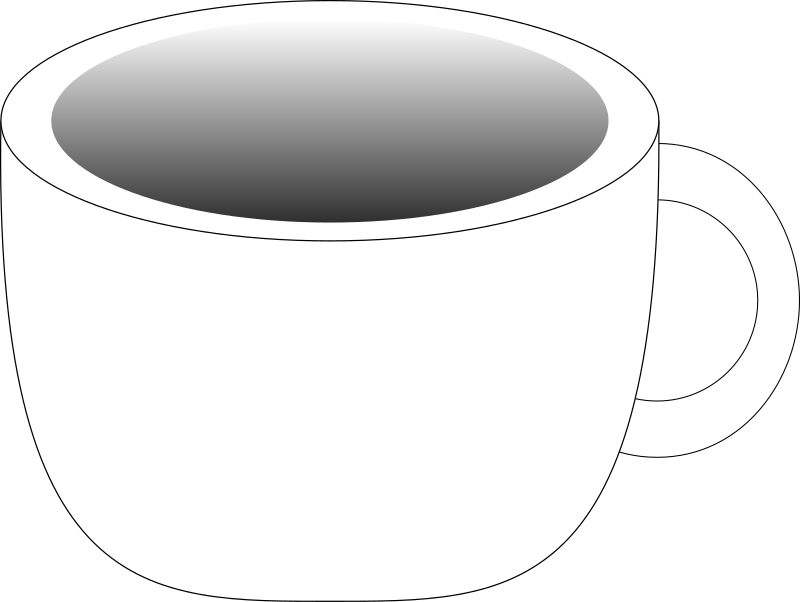 Cup containing a dark beverage