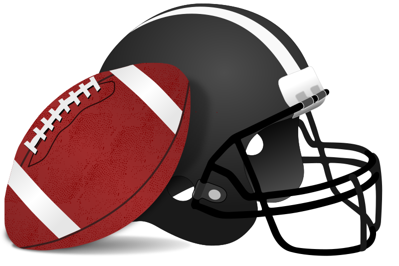 American Football and Helmet