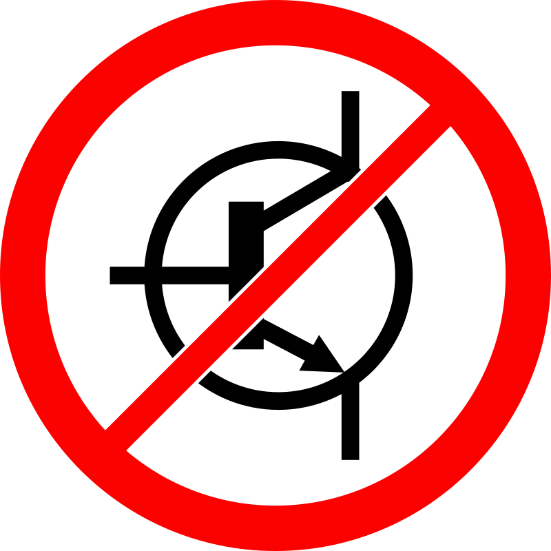 No transistor sign