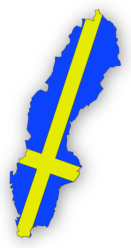 Sweden Flag In Sweden Map