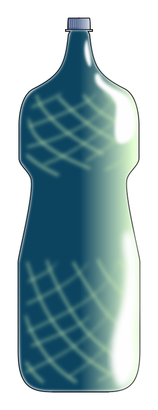 blue water bottle