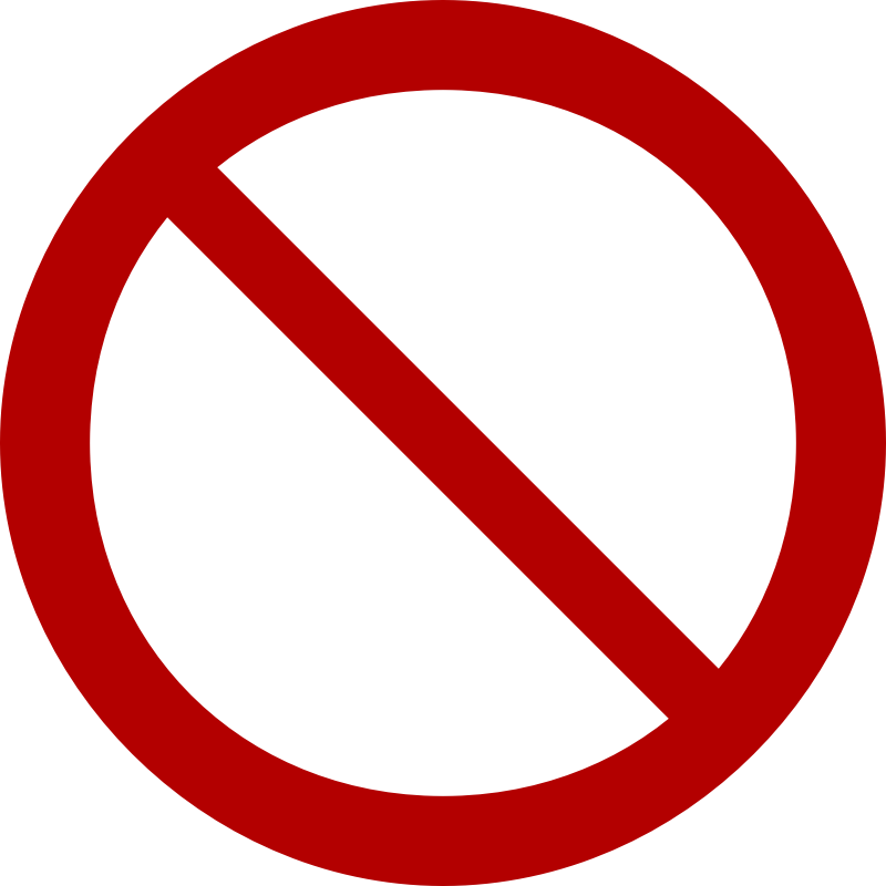 Prohibition Sign