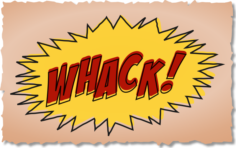 Whack comic book sound effect